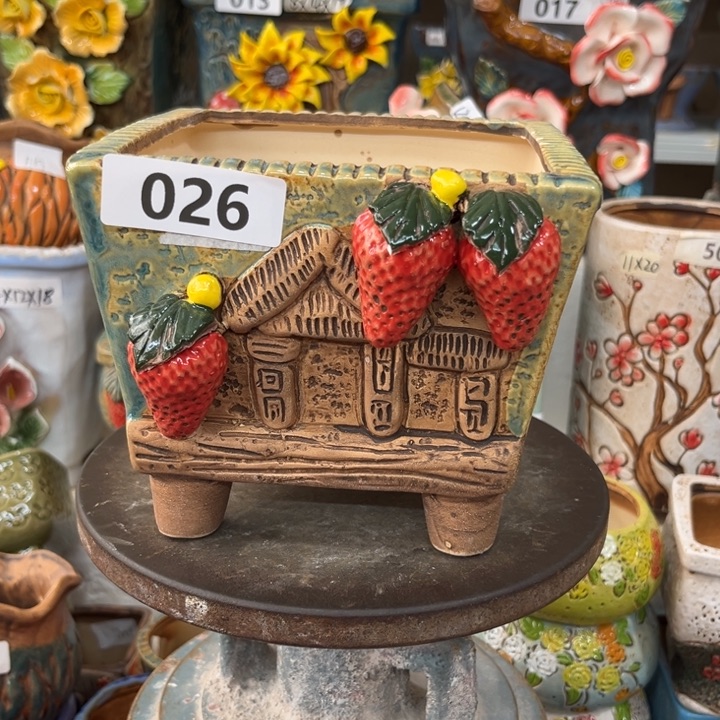 紫砂花盆粗陶材质多肉花盆