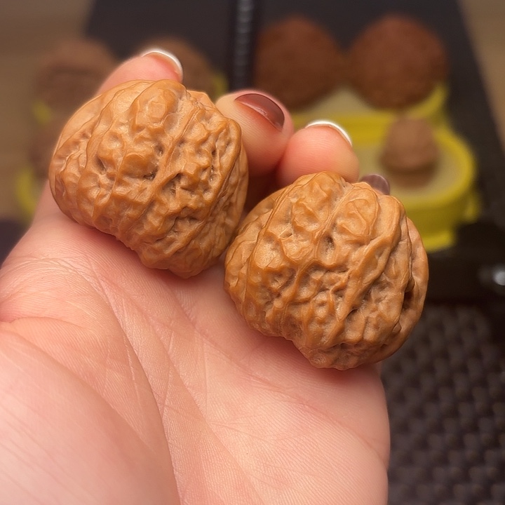 吊坠文玩核桃37红皮蛤莫头