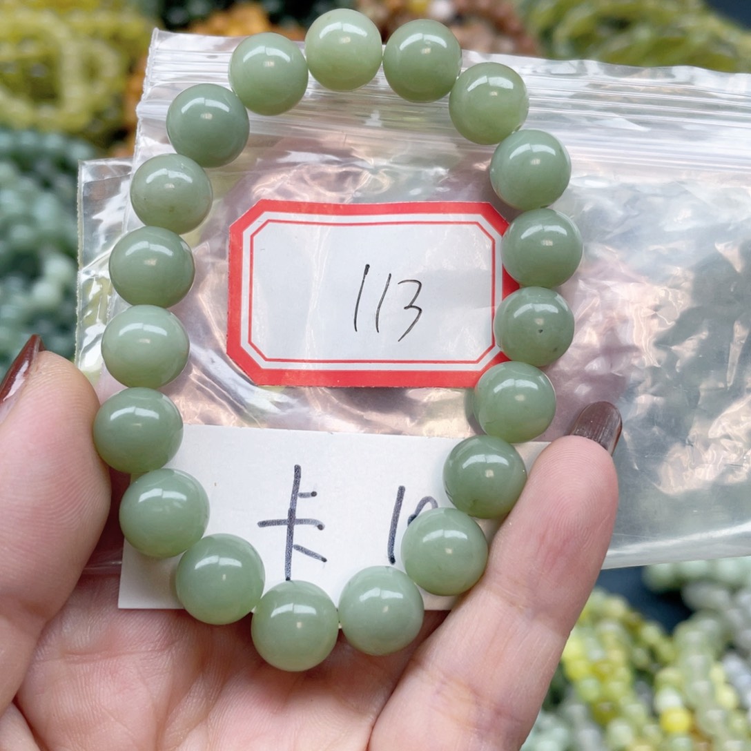 未镶嵌蛇纹石玉手链