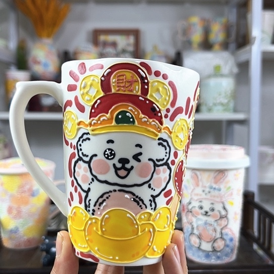 手绘高温釉下彩陶瓷