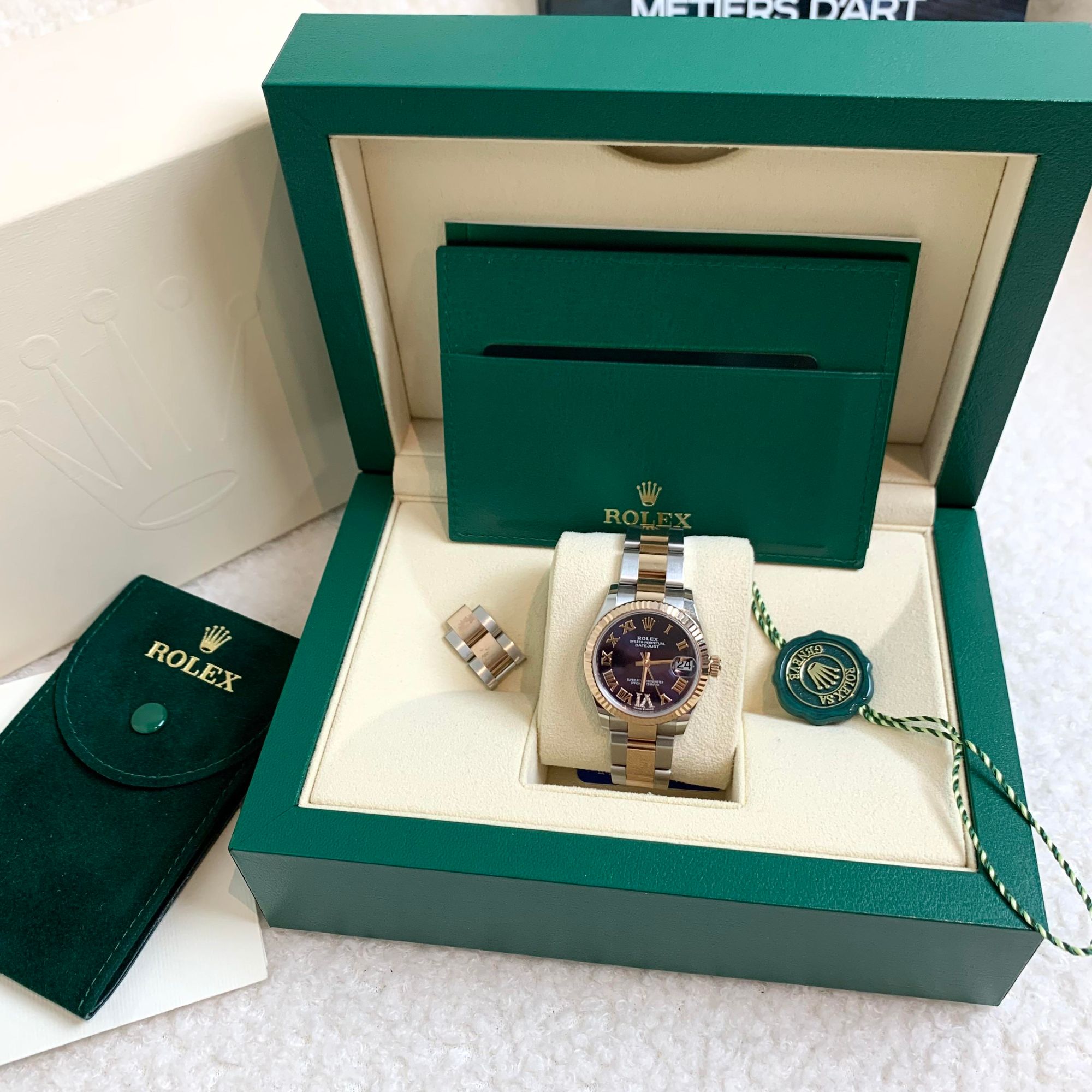 99新 Rolex/劳力士 壹臻/日志系列间金紫盘机械表31 94121071