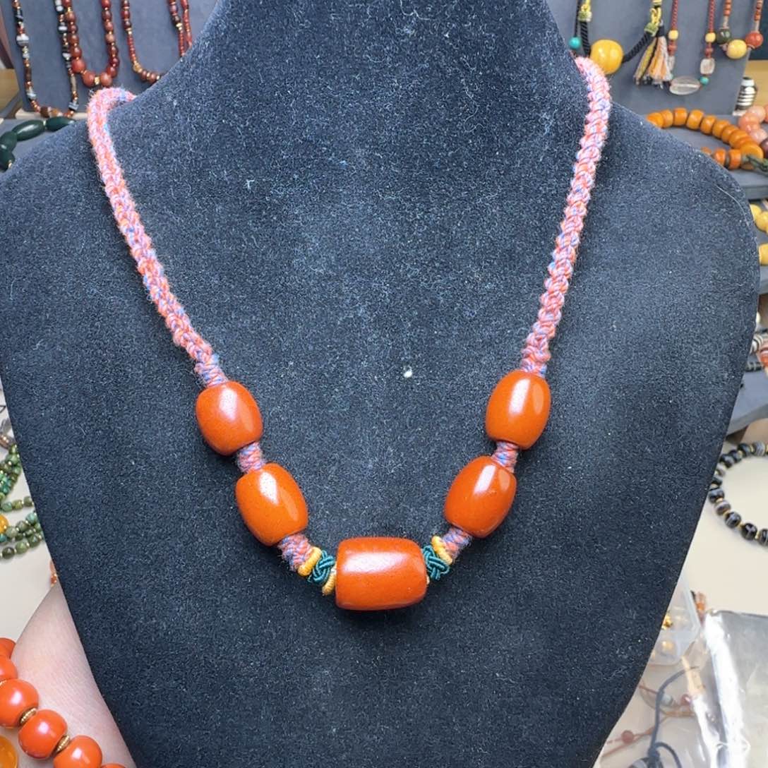 蜜蜡颈饰未镶嵌d f ju d fv n k