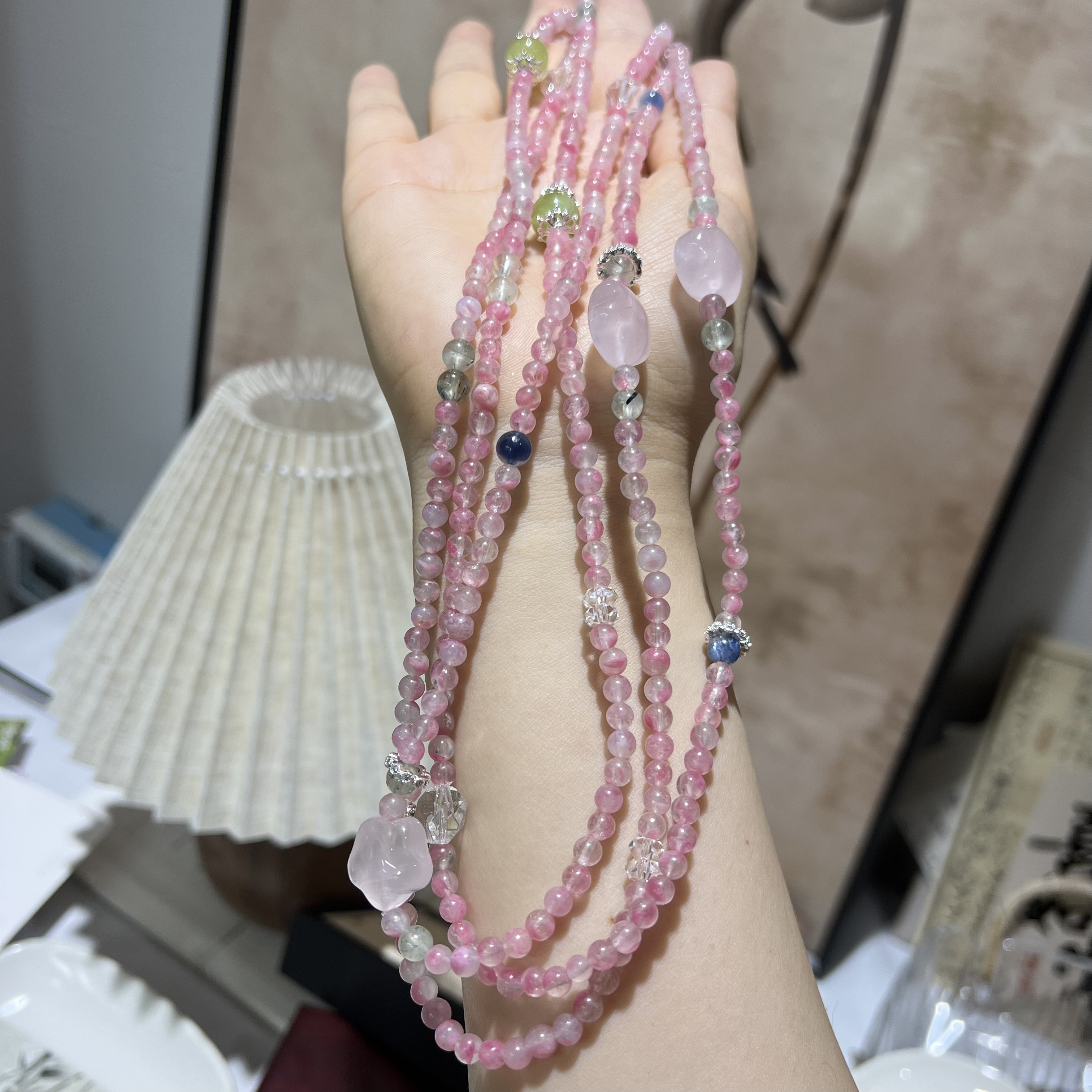 【月月家】AH025天然樱花雨多圈设计款手链多样性发其一
