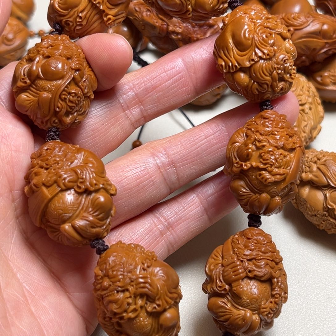 橄榄核吊坠鱼磐石钟馗