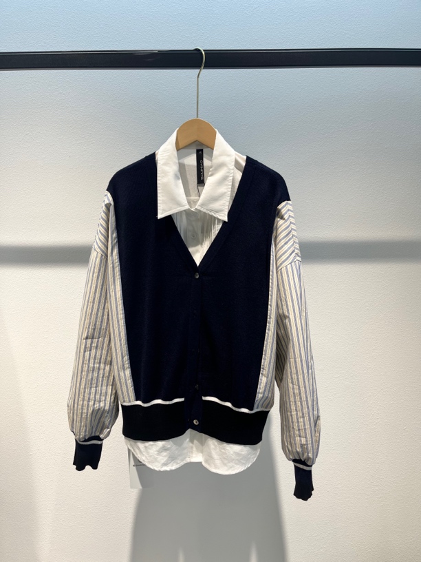 0013水淼25春季新品-时尚毛织拼接外套