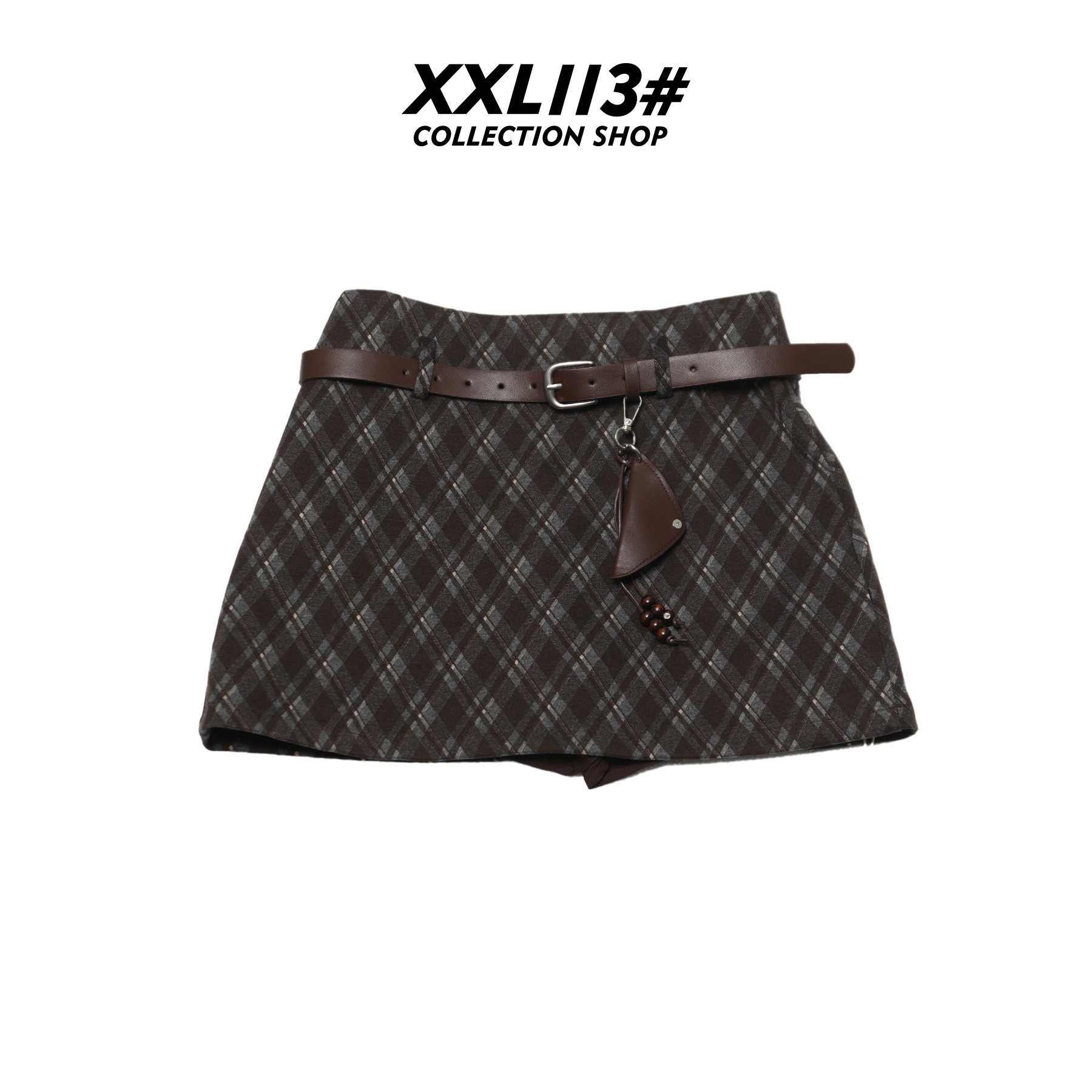 113* CENTRALIZED SHOP短裙格纹不起球半身裙X5F13I6939