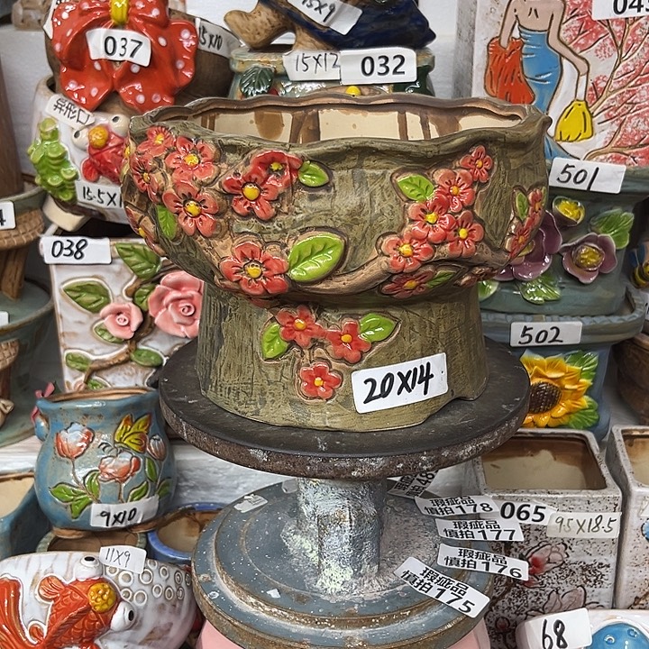 粗陶材质多肉花盆