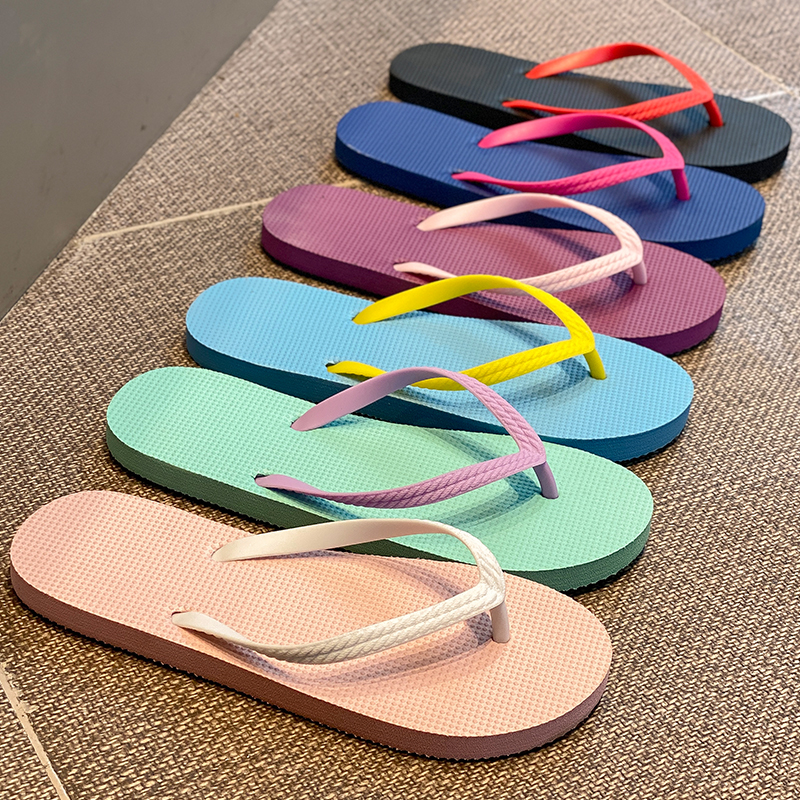 时尚浴室沙滩女生夏ins潮外穿夹脚凉拖鞋情侣人字拖防滑网红百搭