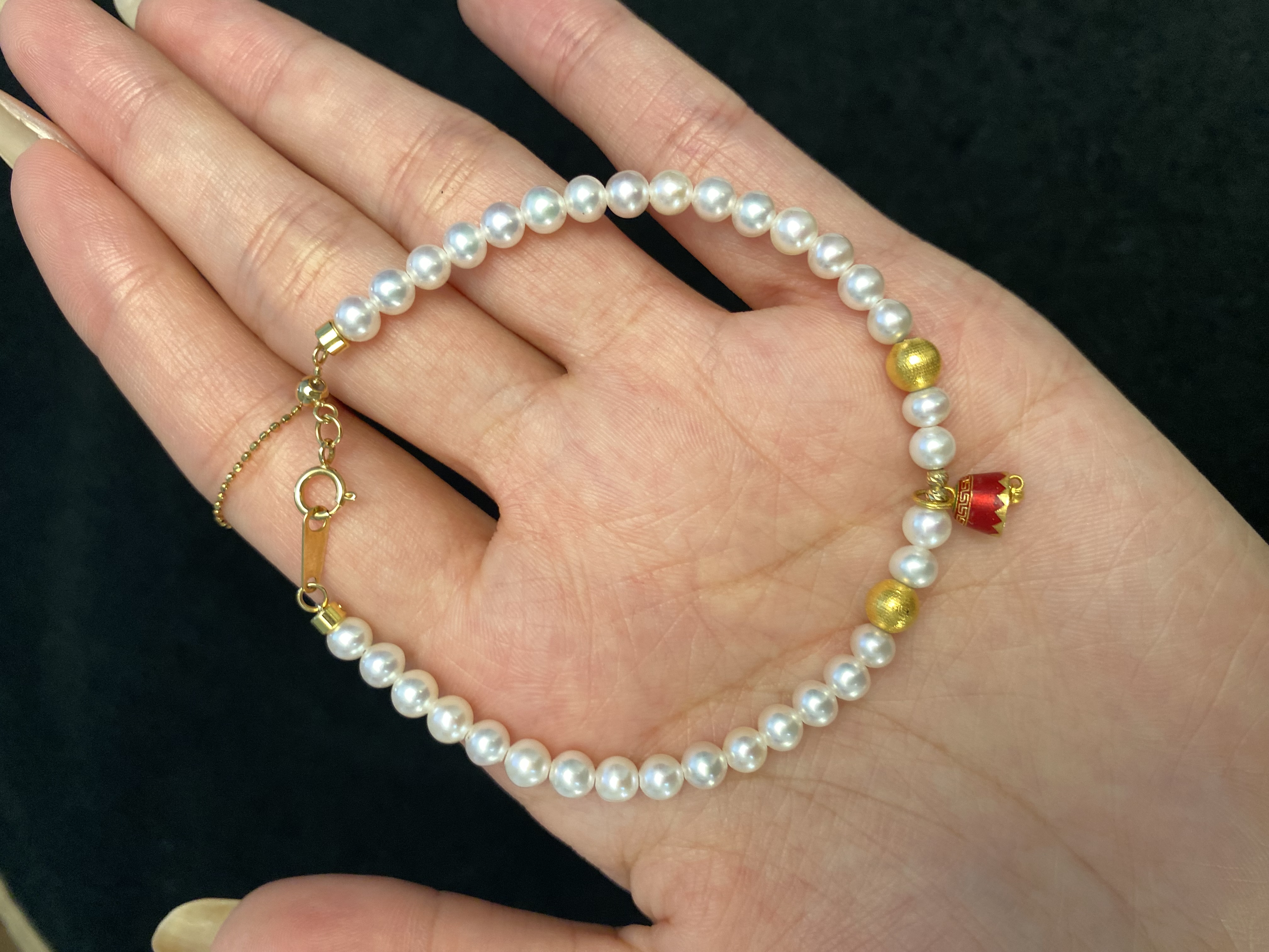 18K金 珍珠手链 239379