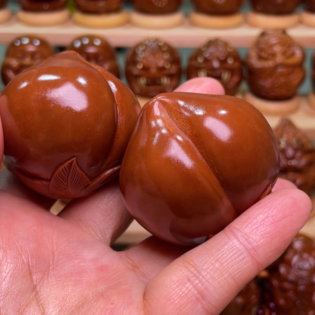 橄榄核手串/手链东**珠大桃子手球