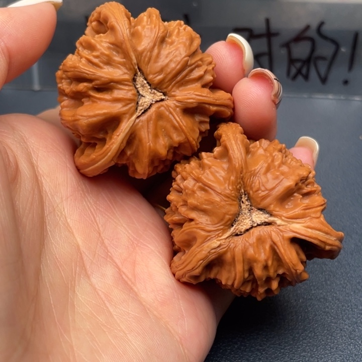 ****船文玩核桃吊坠白狮子