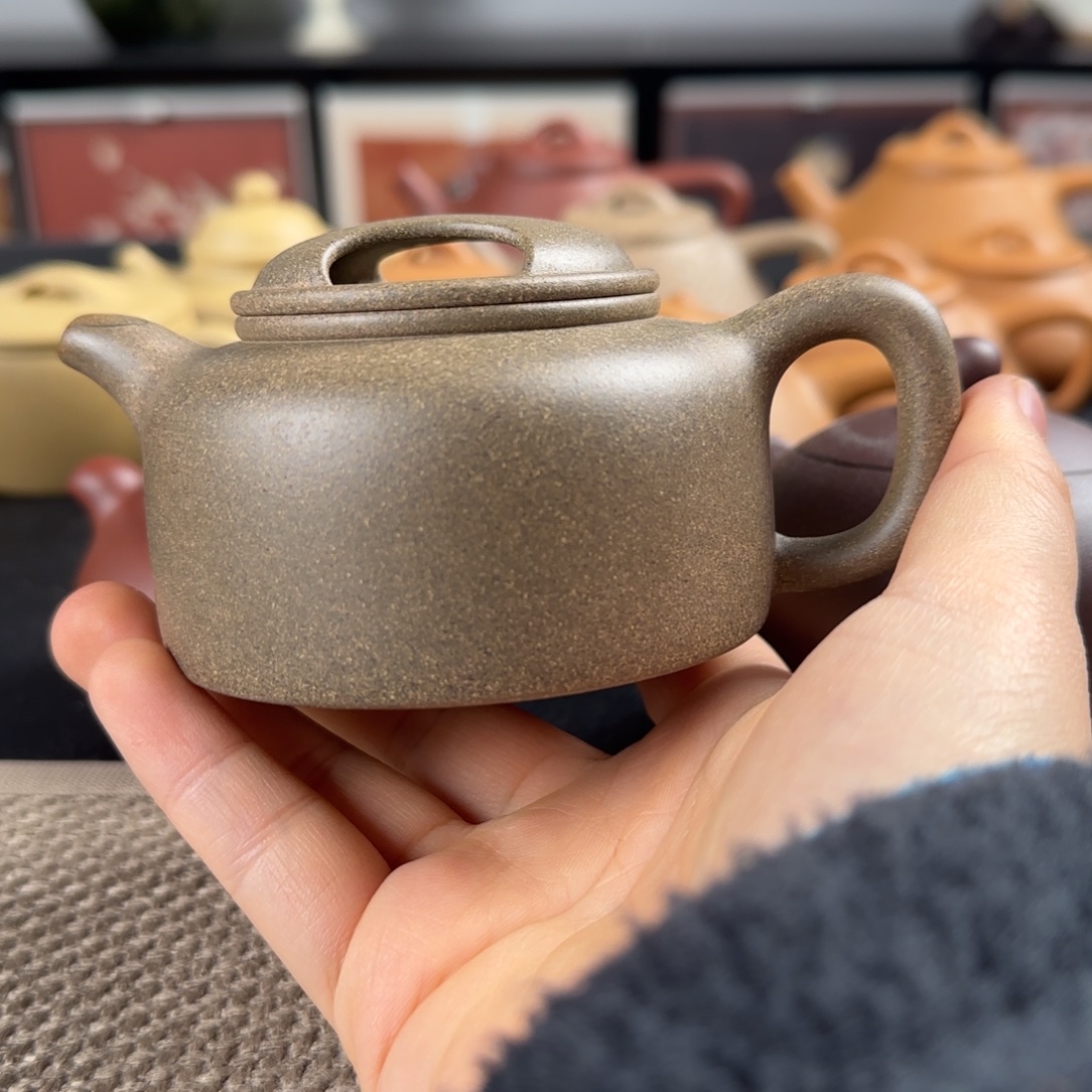 一***迹茶壶紫砂次品牛盖