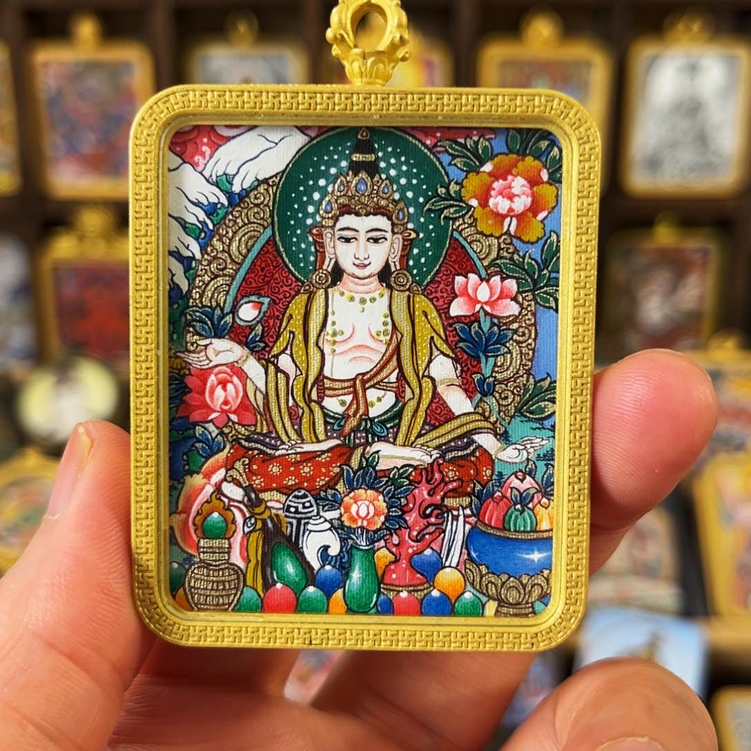 吊坠芳**@青海热贡手绘大势至