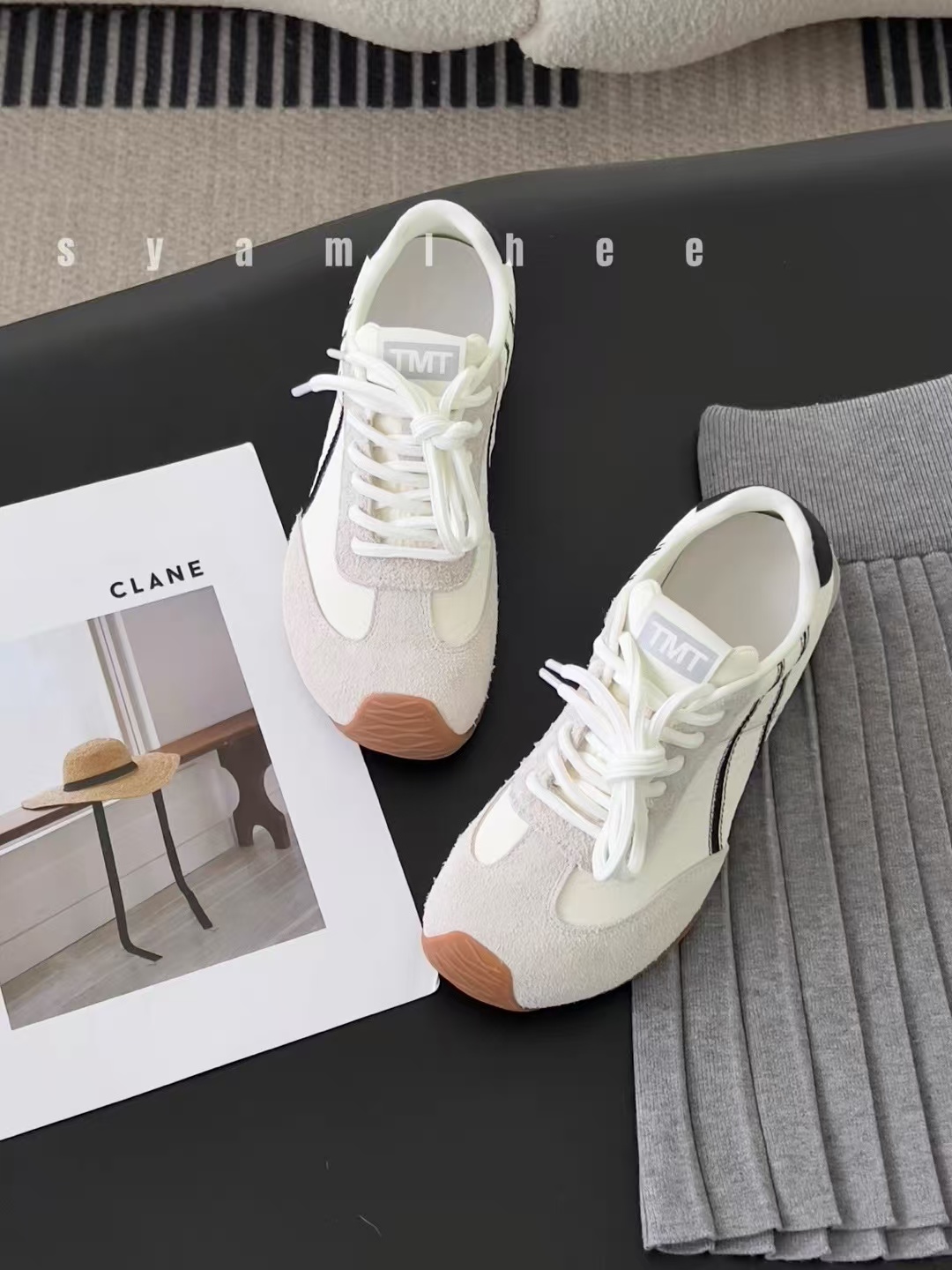 欧货爆款真皮复古德训鞋女2025春季新款软底舒适潮牌休闲阿甘鞋女