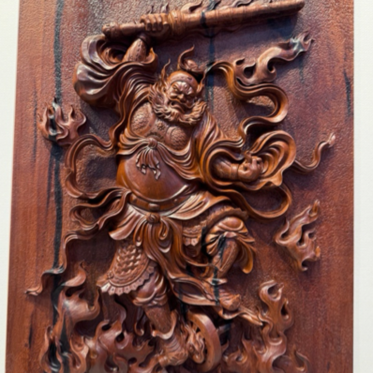 雷击枣木  王灵官元帅 可挂墙 大号 摆件 手工雕刻