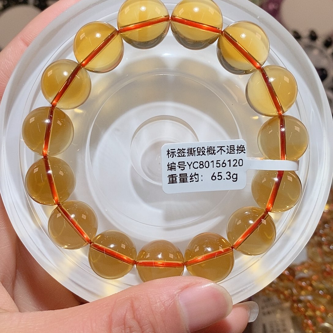 水晶手链未镶嵌J黄水晶手链
