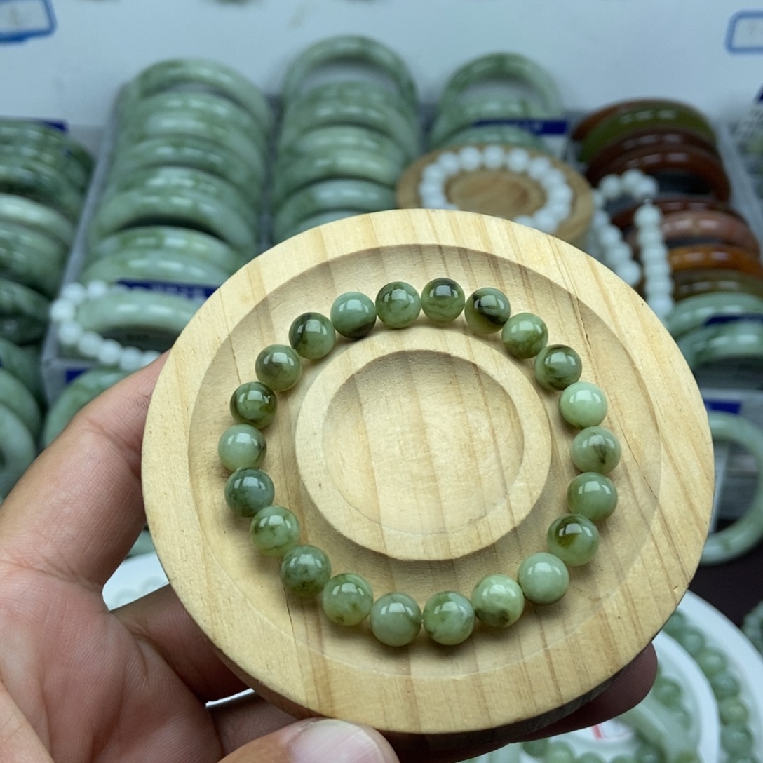 未镶嵌蛇纹石玉手链