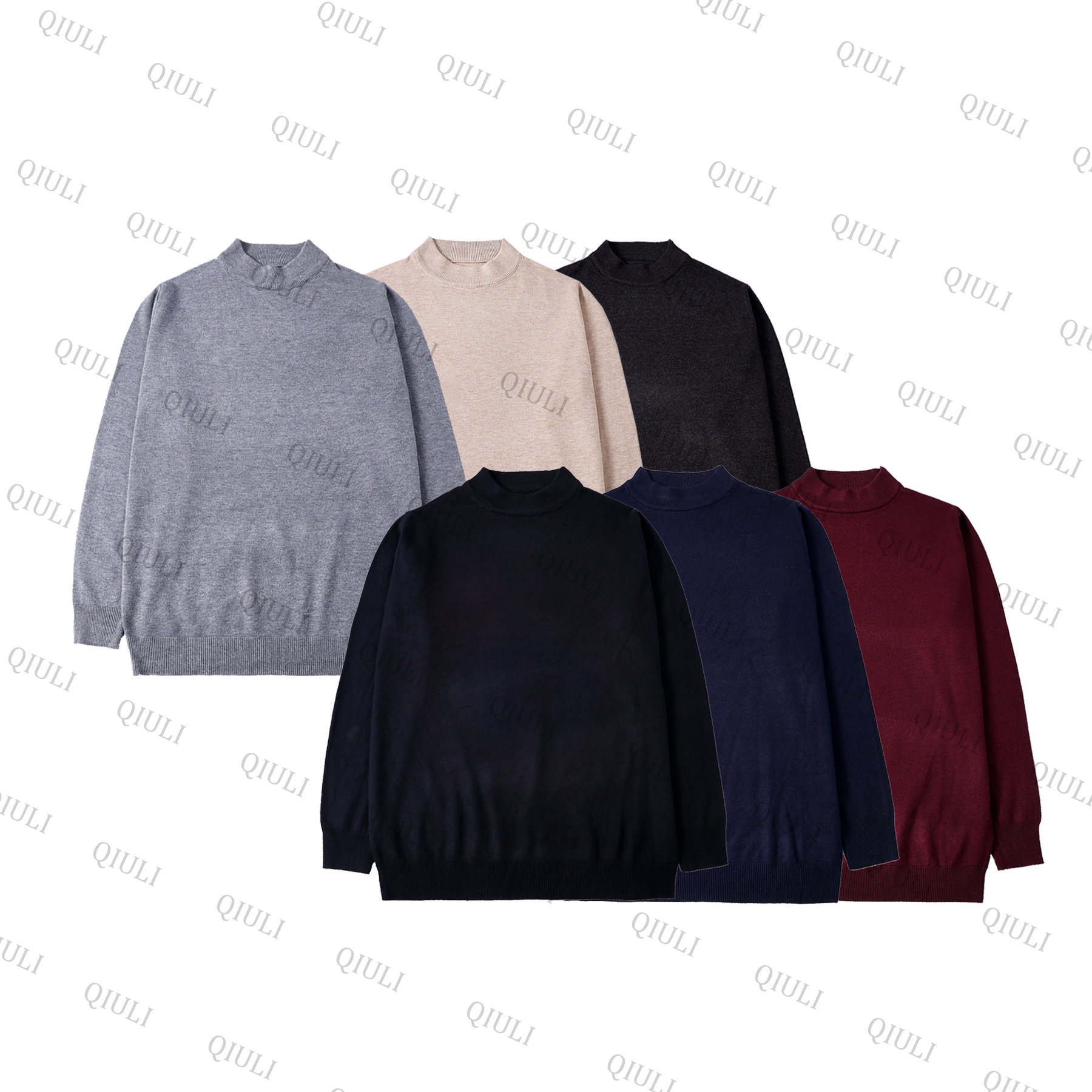 [QIULI]2025新款半边绒‘毛衣’冬款保暖居家时尚针织宽松圆领