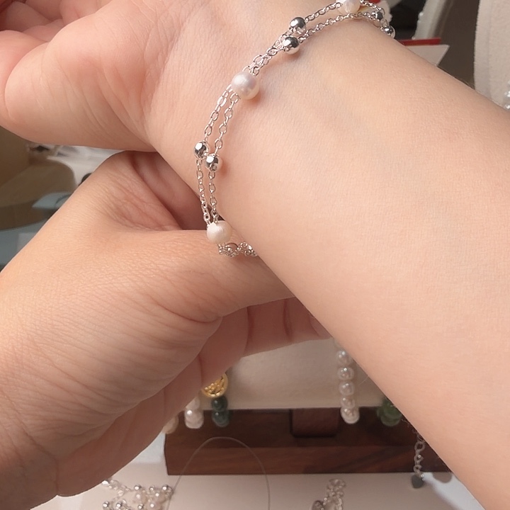 淡水珍珠手绳合金