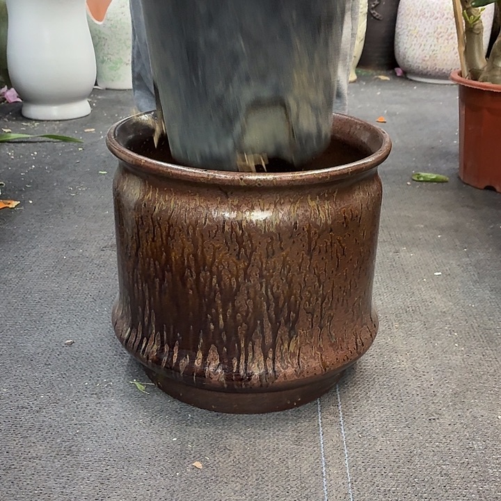 25×25 -粗陶花盆有孔-买买买