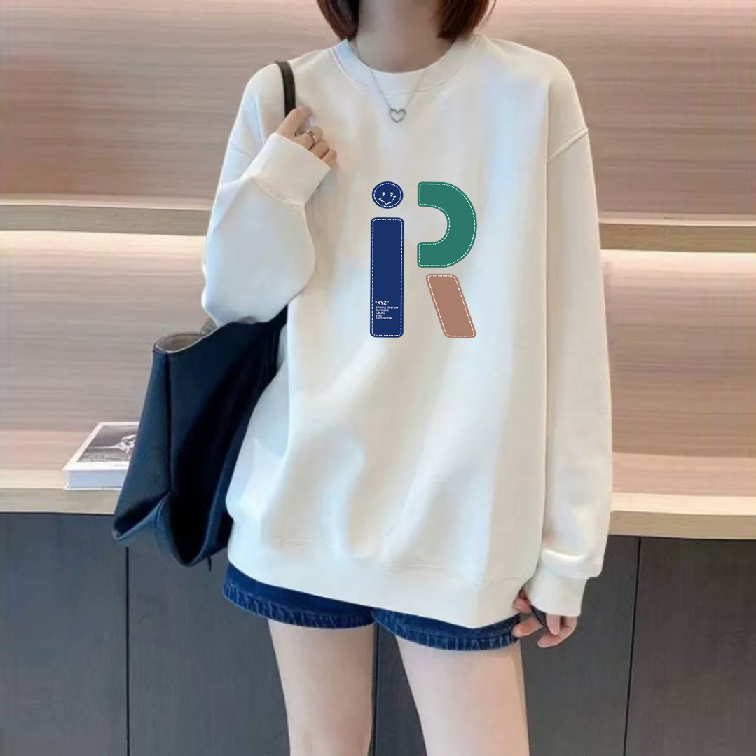 纯棉卫衣女生秋冬装卫衣长袖上衣韩系服装秋时尚百搭圆领打底
