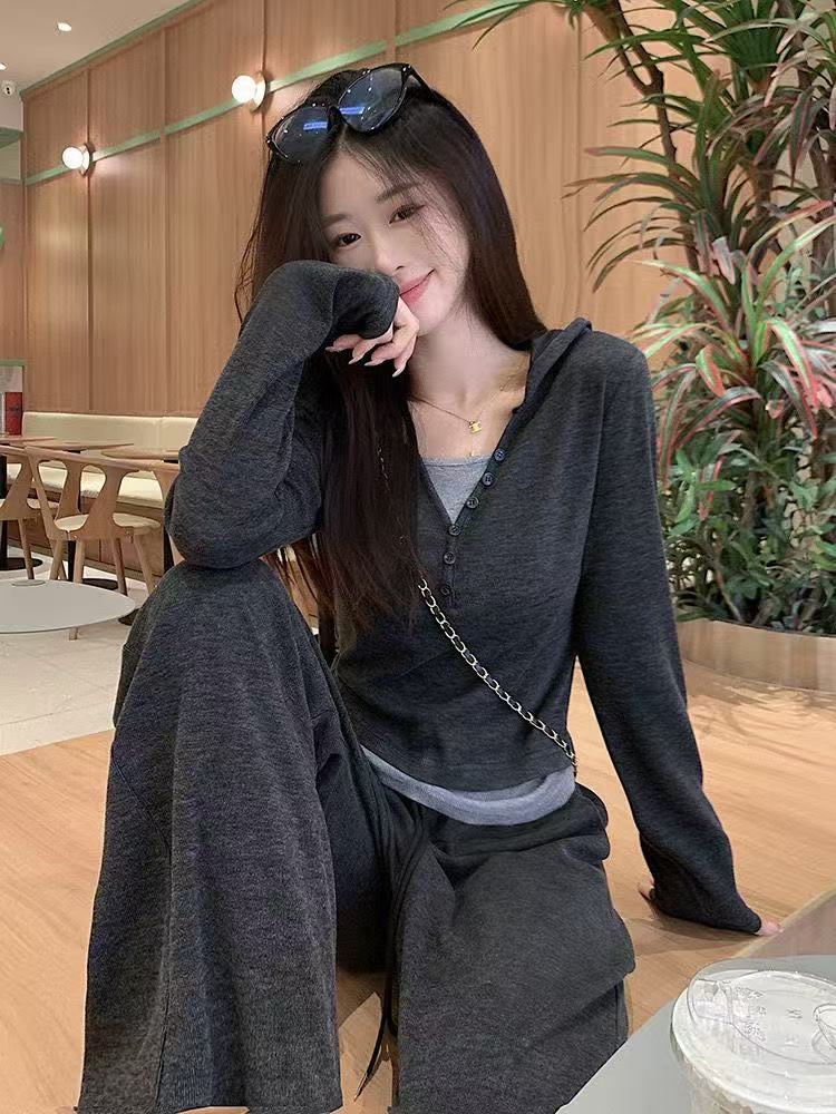 韩版休闲风通勤风极简风时尚套装老钱风【A区】1748 A18-1