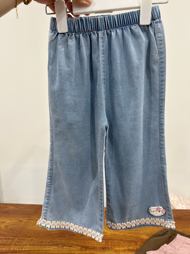 中腰夏季女童软牛仔裤时尚百搭舒适儿童薄款