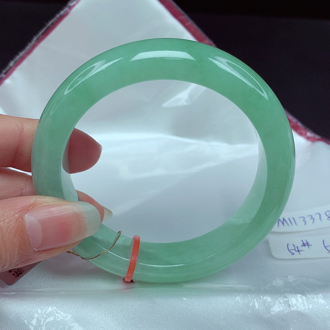 翡翠未镶嵌手镯54+圈378