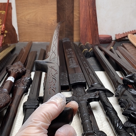 紫光檀木木90长苗刀