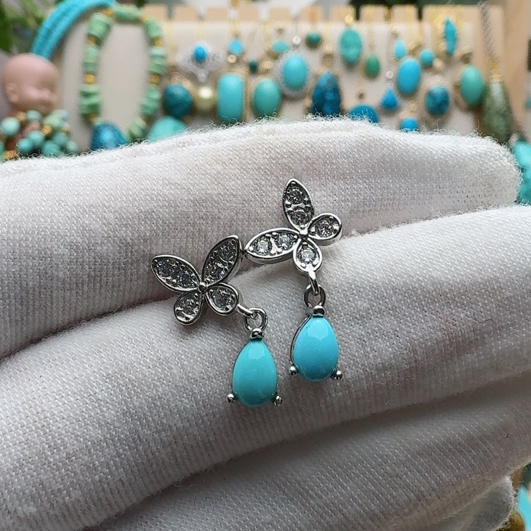 绿松石配饰银S925镶嵌