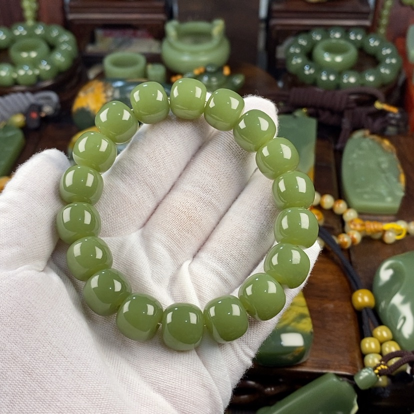 【闪购商品】岫岩老玉（透闪石质玉）手链未镶嵌