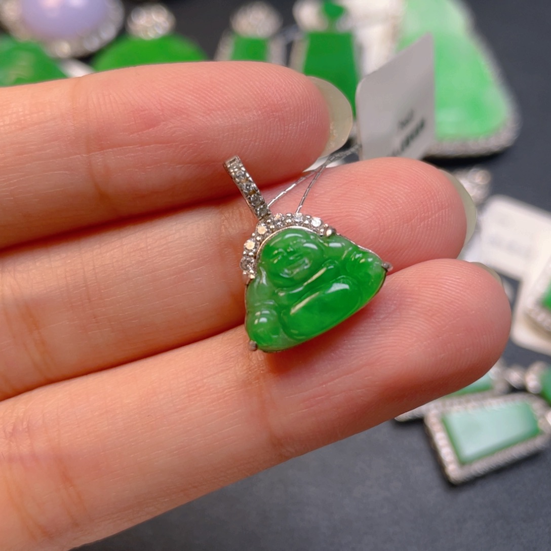 翡翠银S925镶嵌颈饰