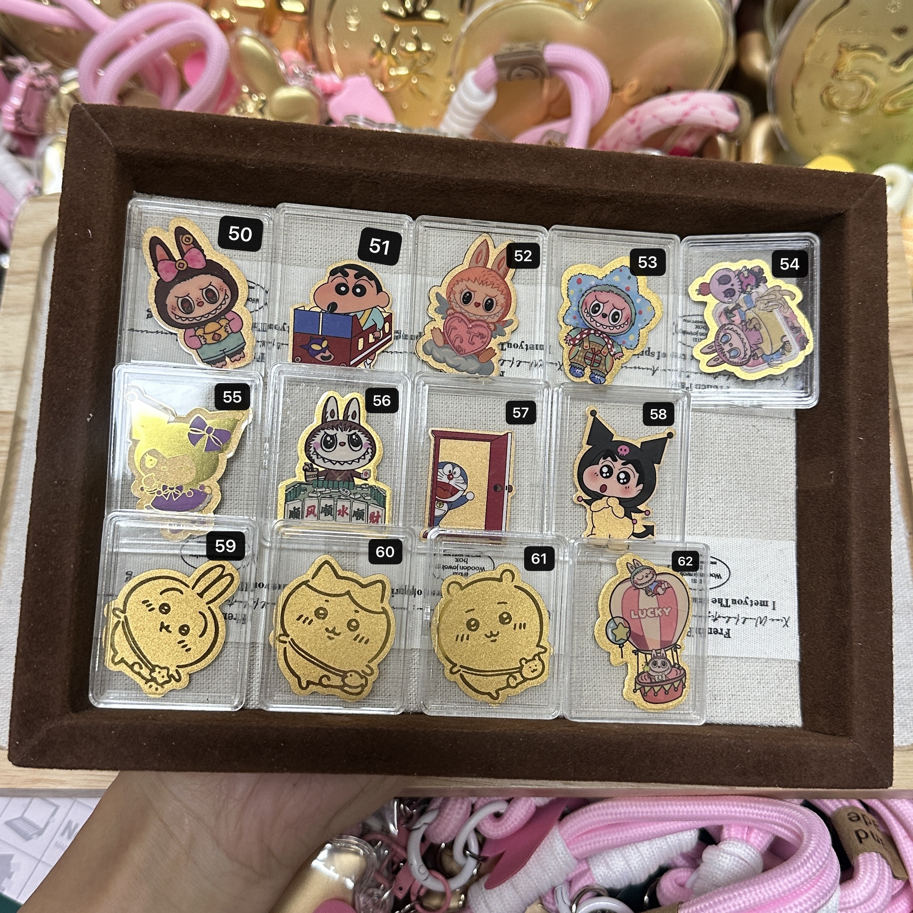水贝爆款【手机贴】拍1发6现货现发拉布布 蜡笔小新 乌萨奇 库洛米