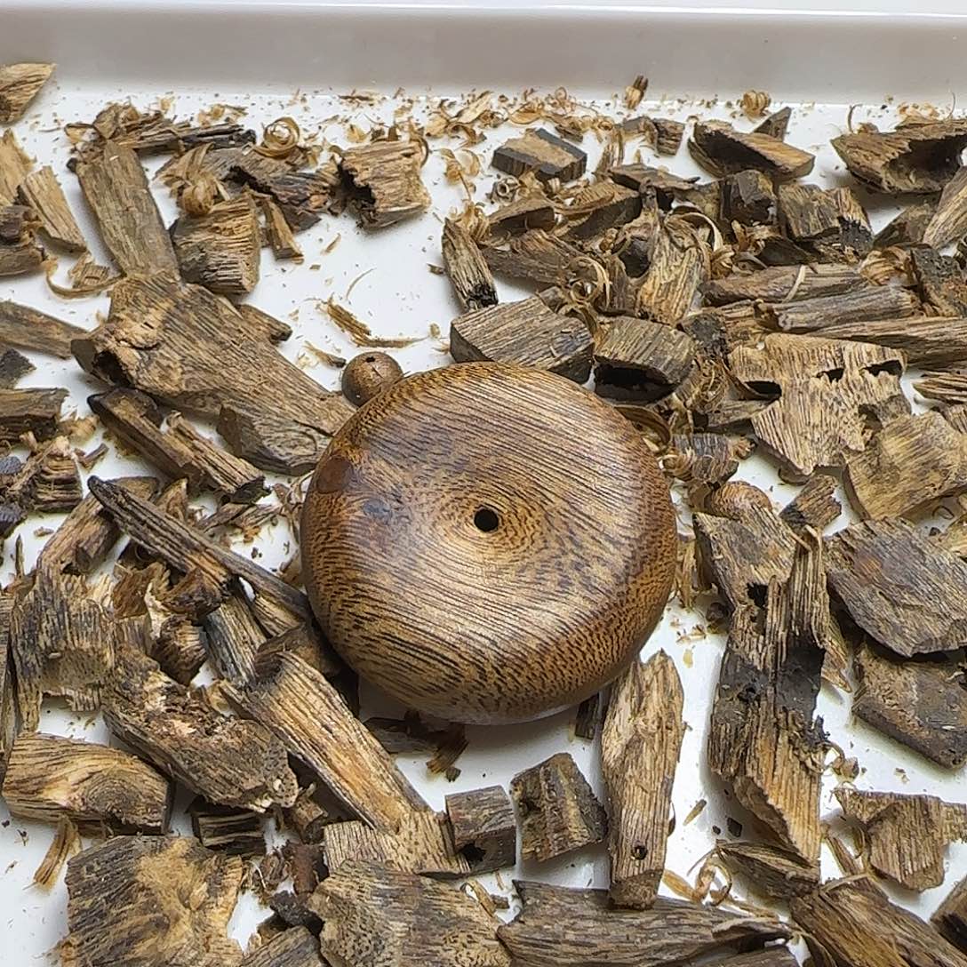 沉香沉香碎屑平安扣9克