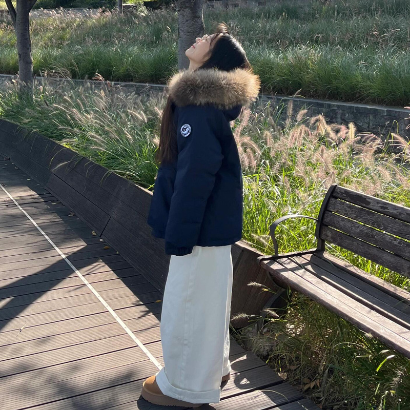 工装大毛领派克棉服女2025冬季新款宽松加厚棉衣棉袄学生情侣外套