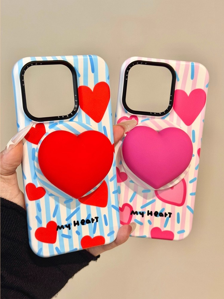 韩国小众硅胶爱心适用苹果iphone16promax手机壳15日韩风1413菲林