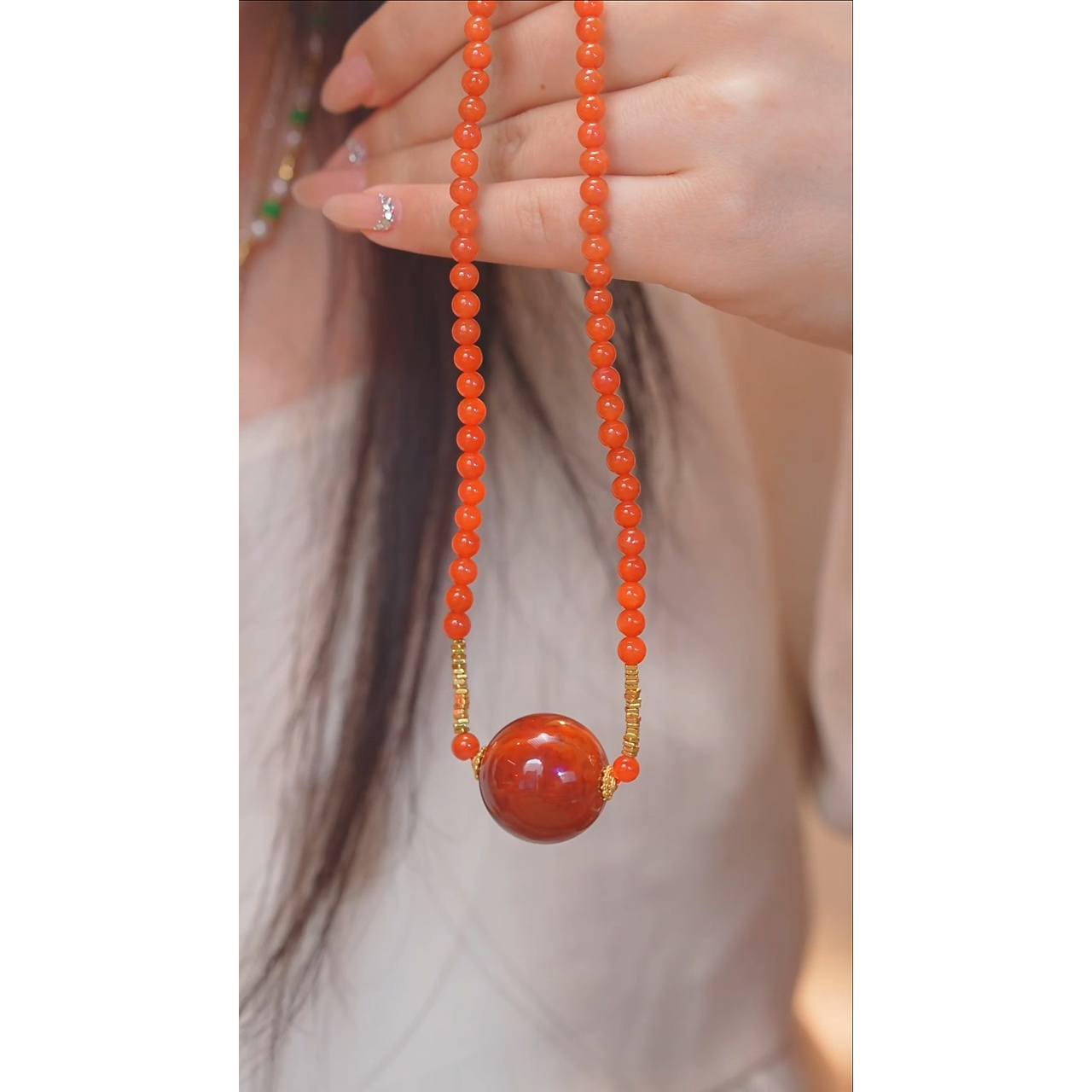 南红玛瑙项链未镶嵌多样性发 卡20 @@W7041