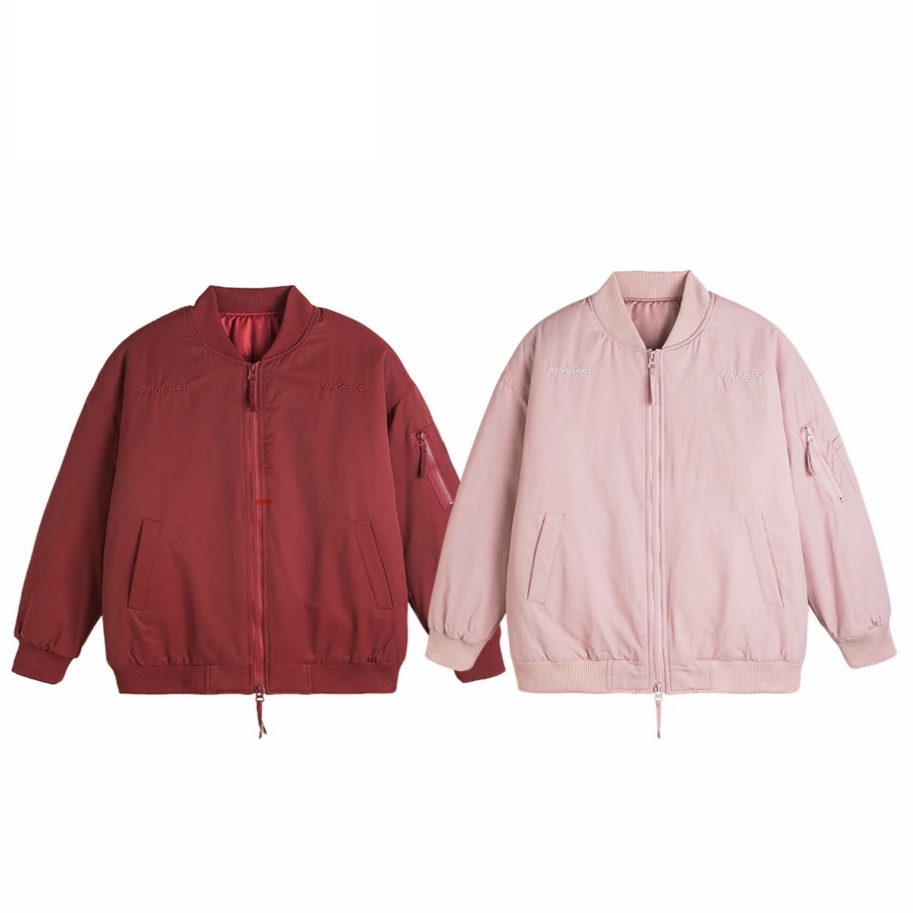 冬季美式飞行夹克棉服男女潮流字母刺绣棒球服百搭棉衣-862