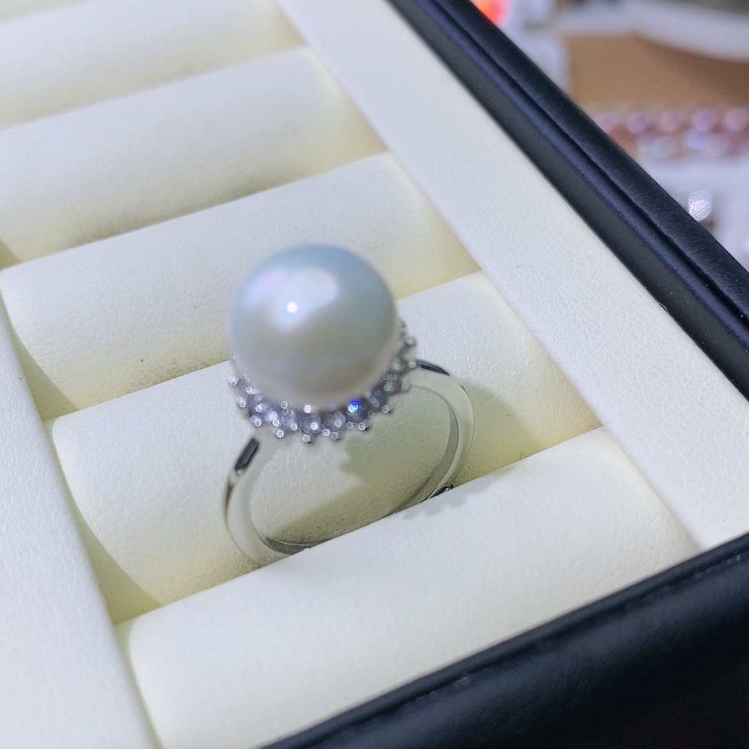 淡水珍珠戒指合金