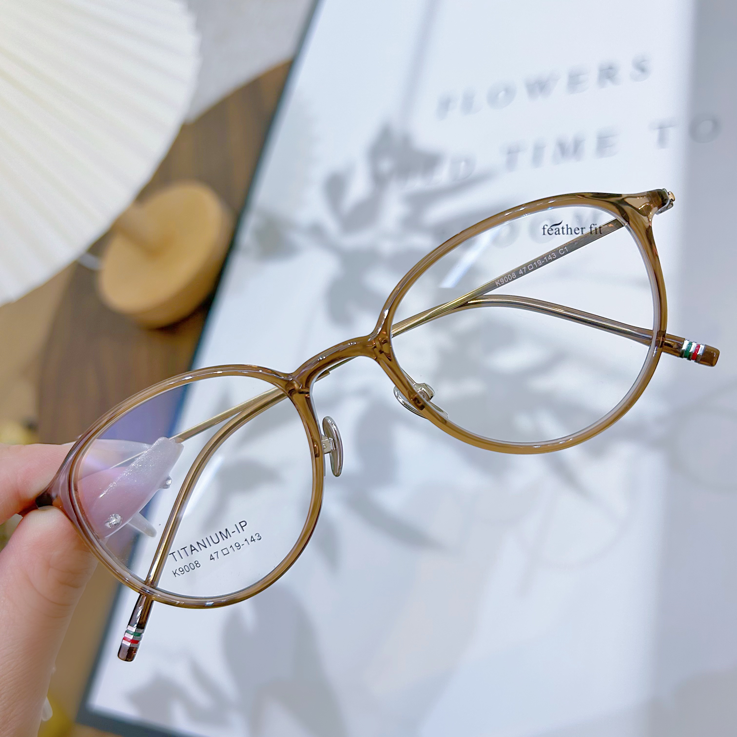 C14近视眼镜女蓝光超清钛镜框潮流设计轻便舒适可配度数小眼镜框