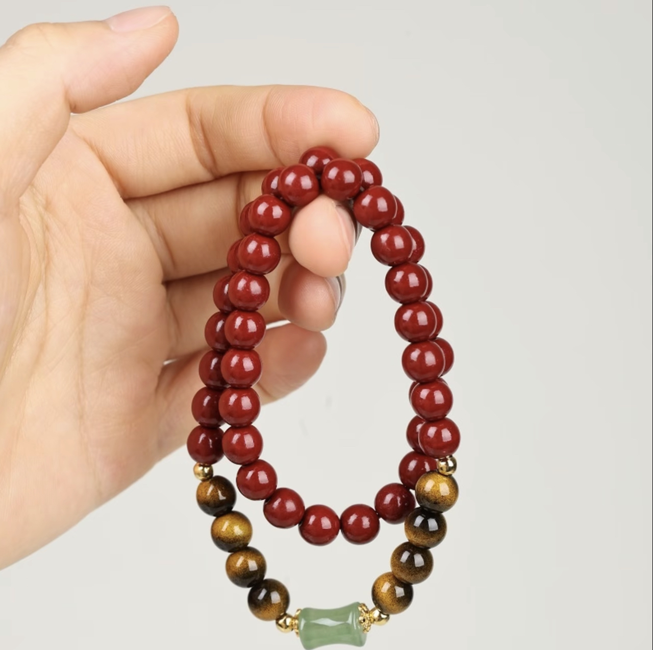 朱S双圈手串 X904 精美手串B 高端文玩手串 挂件 -（无礼盒）
