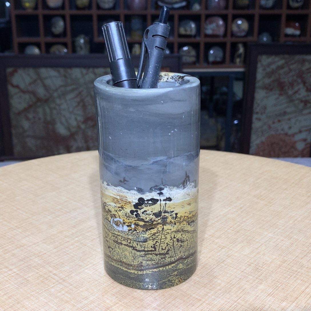 紫砂广西国画石摆件，收藏观赏