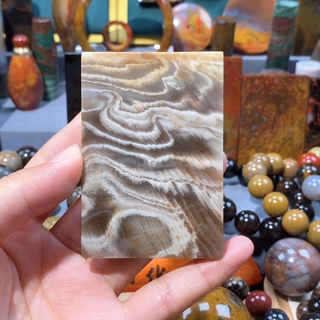 硅化玉天然北票硅化玉牌子未镶嵌8*8天然北票硅化玉牌子