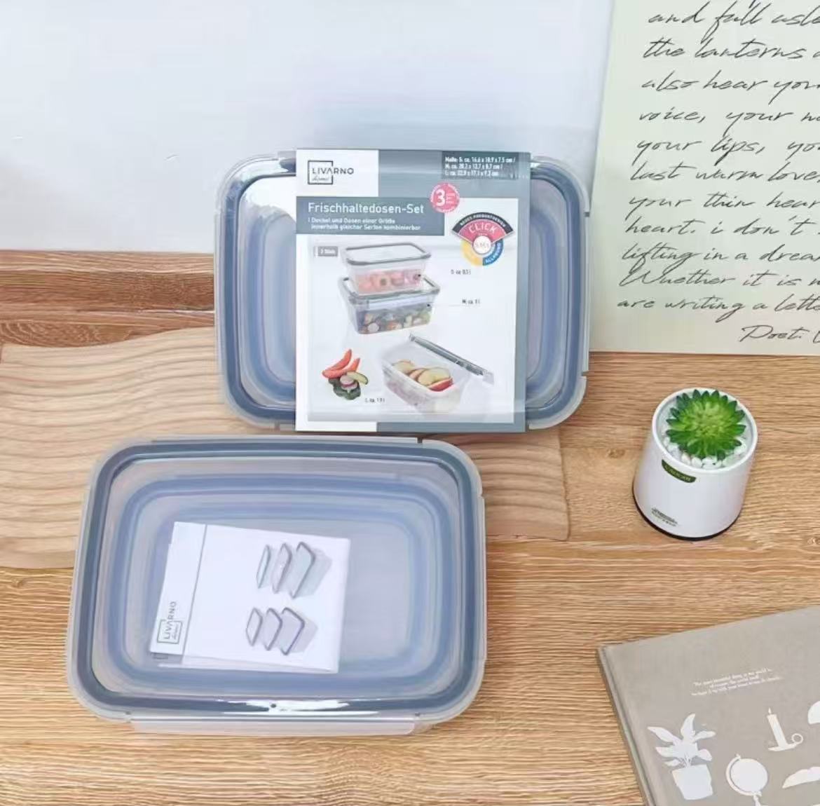 发3个尾单出口外贸高品质食品级密封保鲜盒