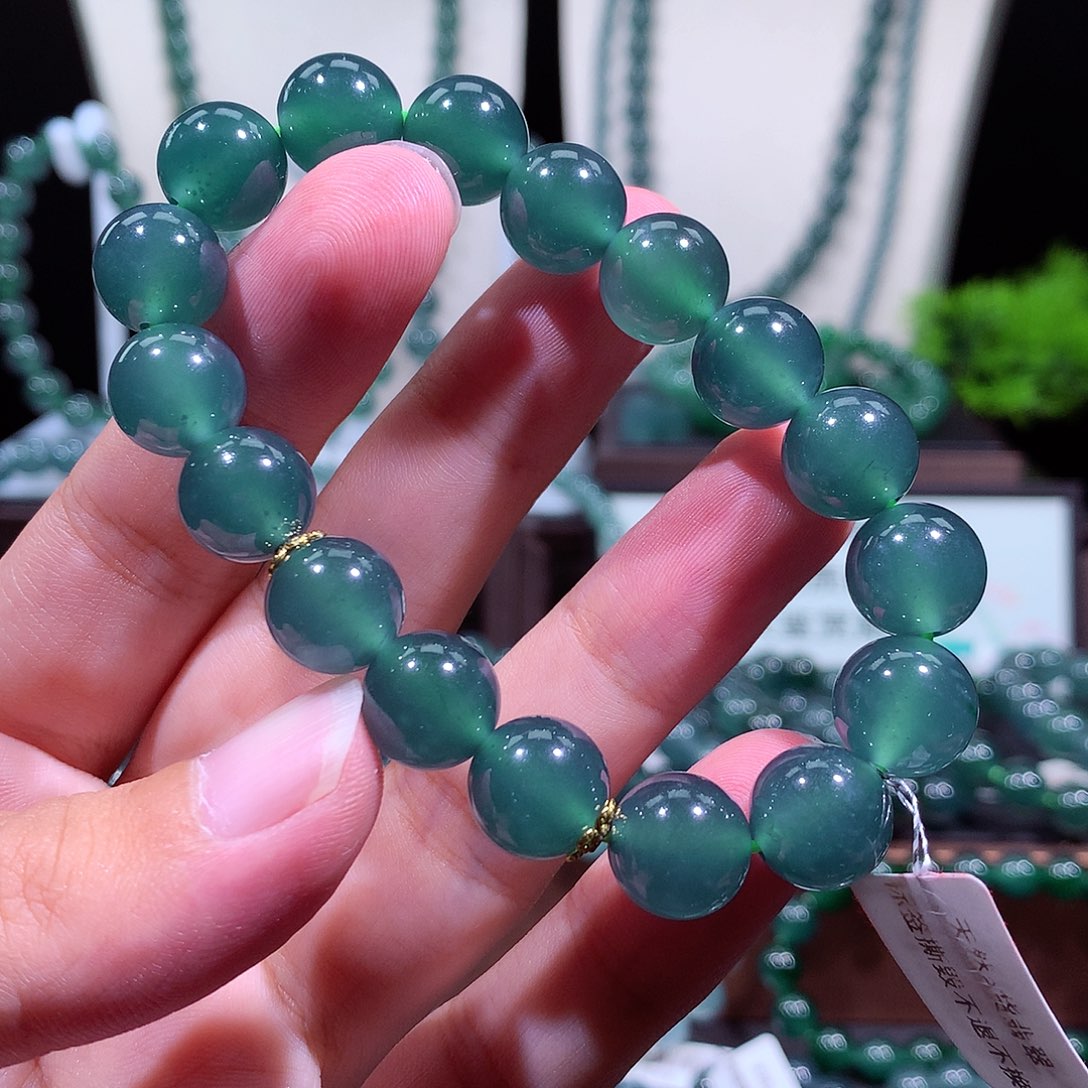 翡翠未镶嵌手链天然a货翡翠手串11.8