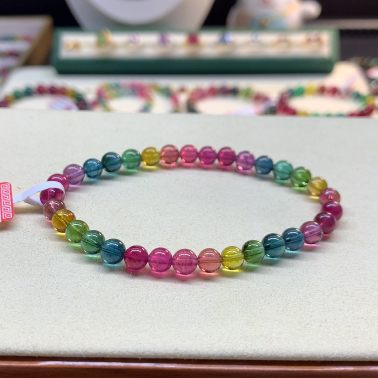 【闪购商品】碧玺手串未镶嵌碧玺荧光色标5.5mm