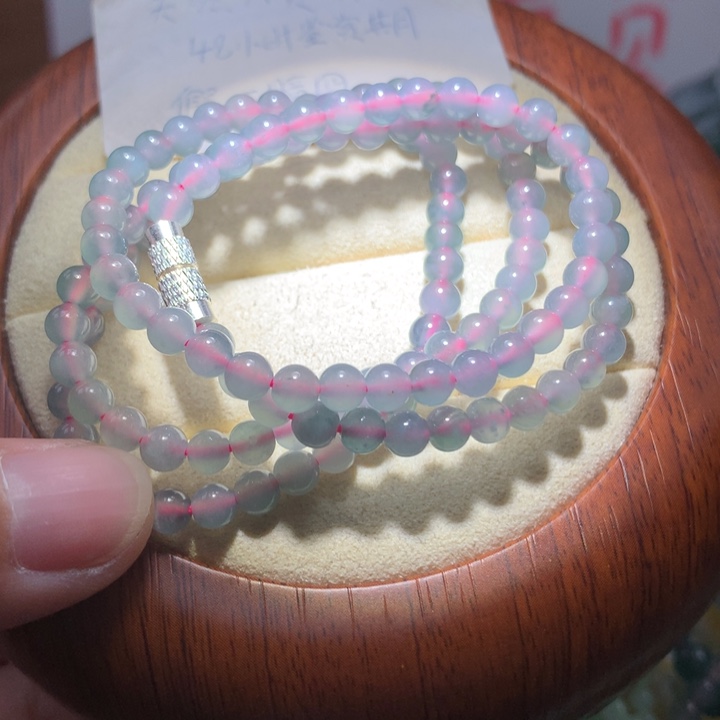 翡翠颈饰未镶嵌保真天然A货翡翠