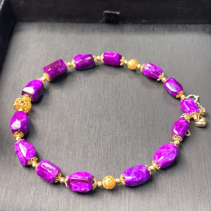 苏纪石（舒俱来）手串18K金镶嵌