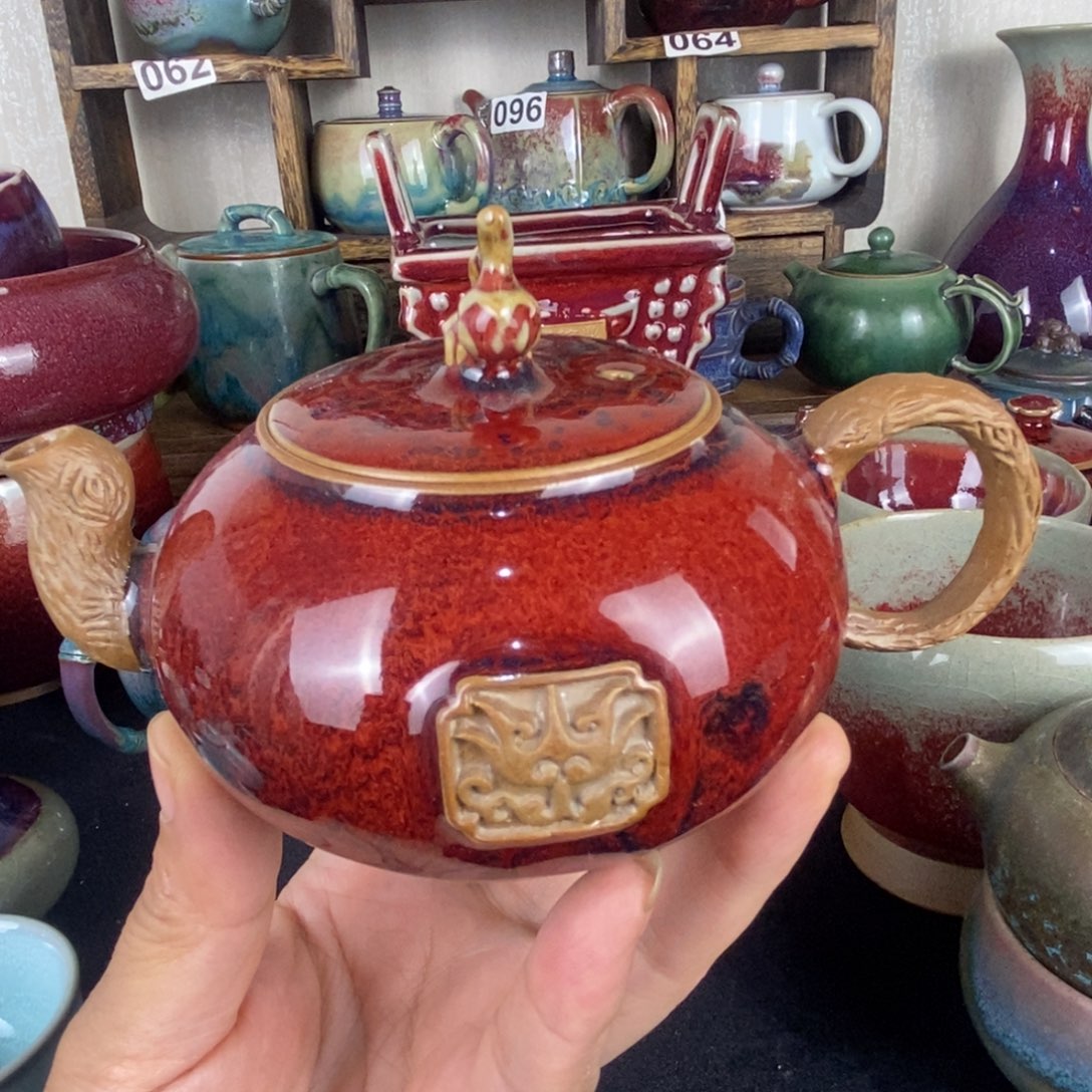 扬***营中国神后钧瓷茶具处理