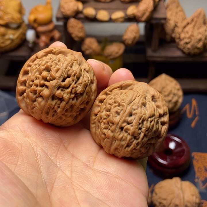 把件文玩核桃全品莲花尺寸38